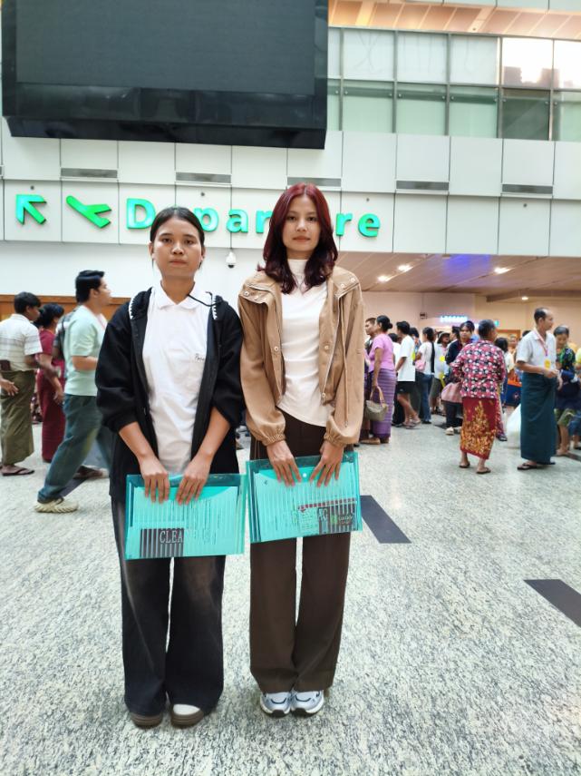 技能実習生 2 名出国